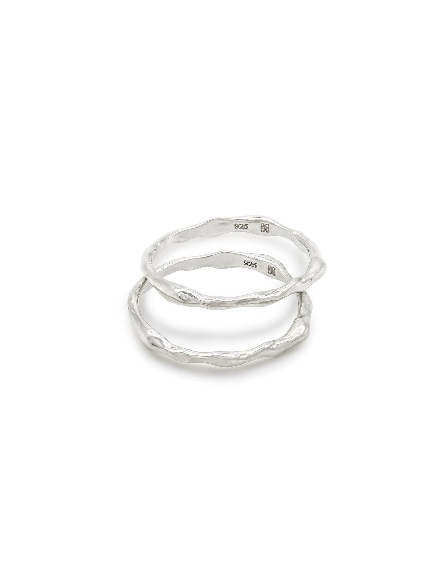 Kharys jewelry little finger and knuckle sterling silver stacking wave rings