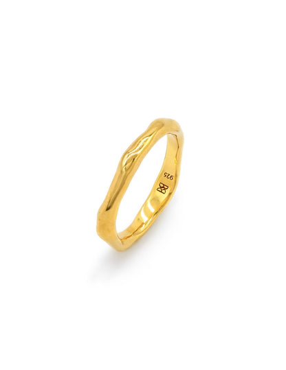 Kharys studio organic shaped 18k gold vermeil ring