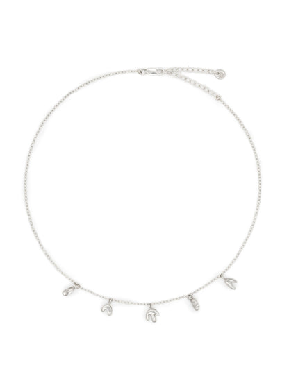 Kharys jewerly icicle charms organic shaped sterling silver necklace