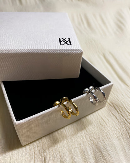 Wave hoop earrings